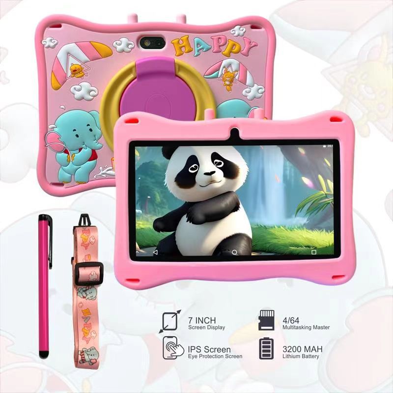 7-inch cartoon children's tablet IPS screen with IWAWA parental control fall protection handwriting smart