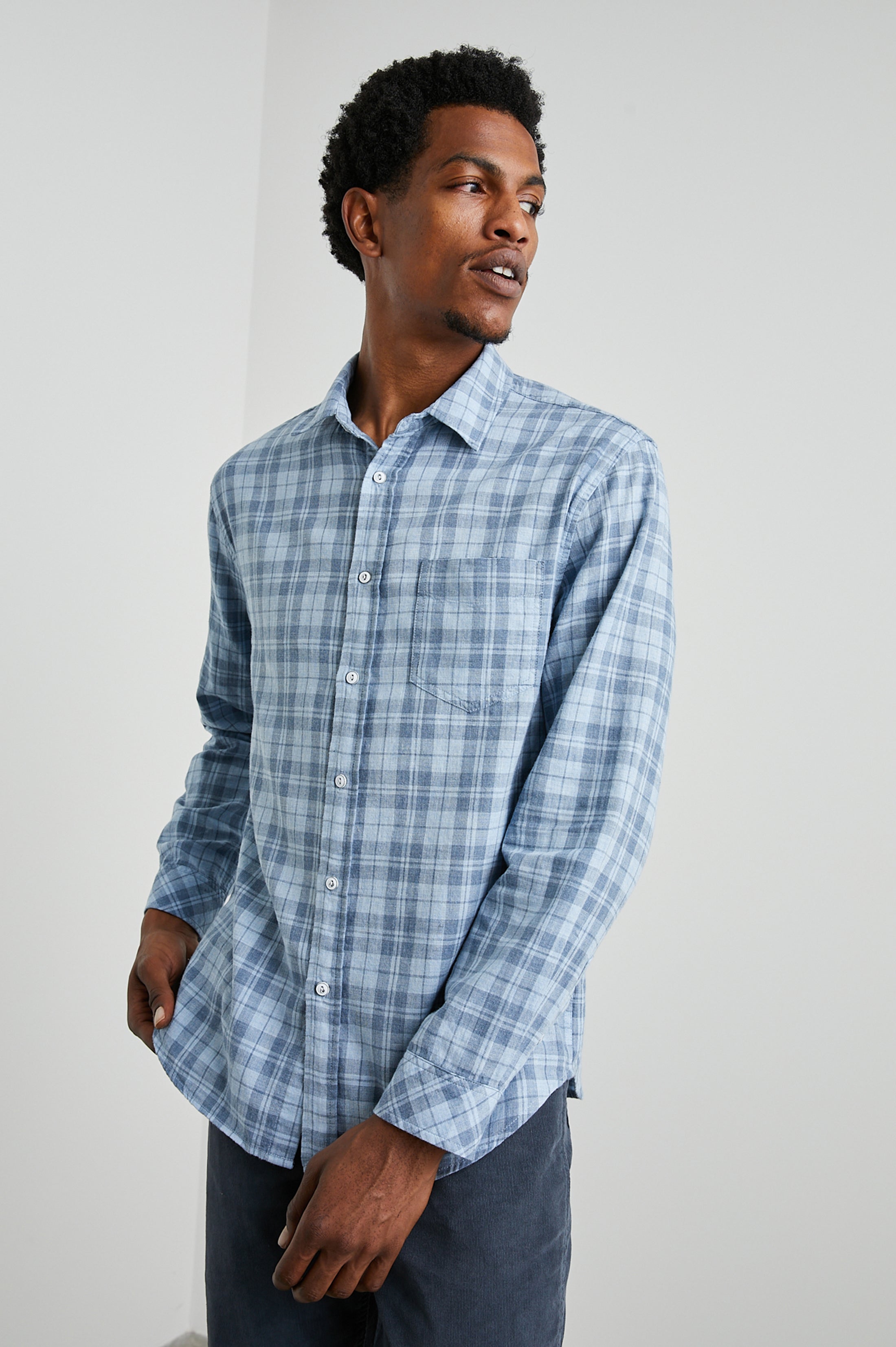 WYATT SHIRT - SKY DENIM HEATHER