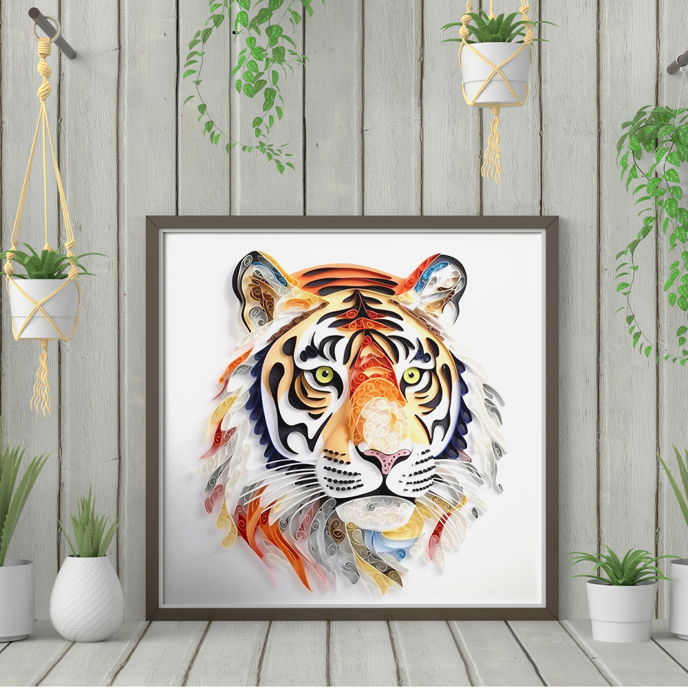 Paper Filigree painting Kit - Bengal Tiger