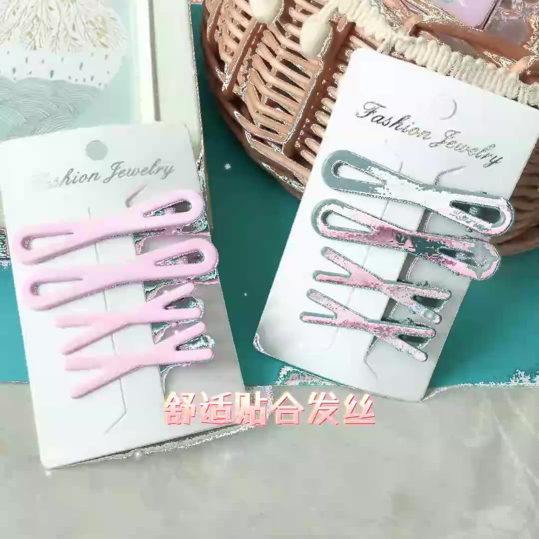 Set Coreano de Broches BB Cruzados - Pinzas en Forma de Lágrima con Esmalte HyunA