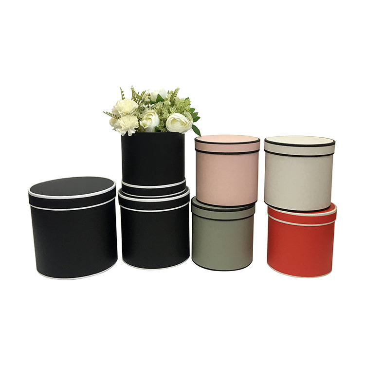 Juego de 3 Cubos Regalo Redondos Minimalistas | Cubo para Ramos de Flores | EN STOCK | Para Mayoristas de Floristería
