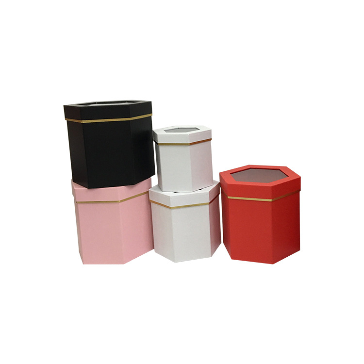 Juego de 3 Cubetas Hexagonales con Ventana y Asa | Diseño Moderno | Para Floristerías y Mayoristas