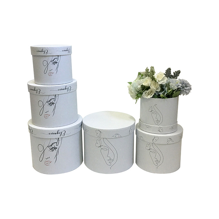 Juego de 3 Cubos Florales con Estampado Dorado y Diseño a Mano | Estilo Moderno | Para Mayoristas