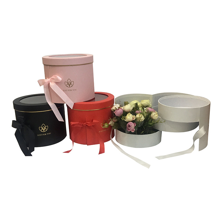 Caja Regalo Giratoria Redonda de 3 Niveles con Ventana de PVC | EN STOCK | Para Flores y Regalos | Venta por Mayor