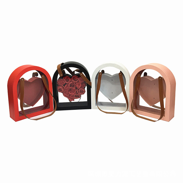 Caja Corazón con Ventana de PVC para Flores | Diseño Transparente | Para Mayoristas