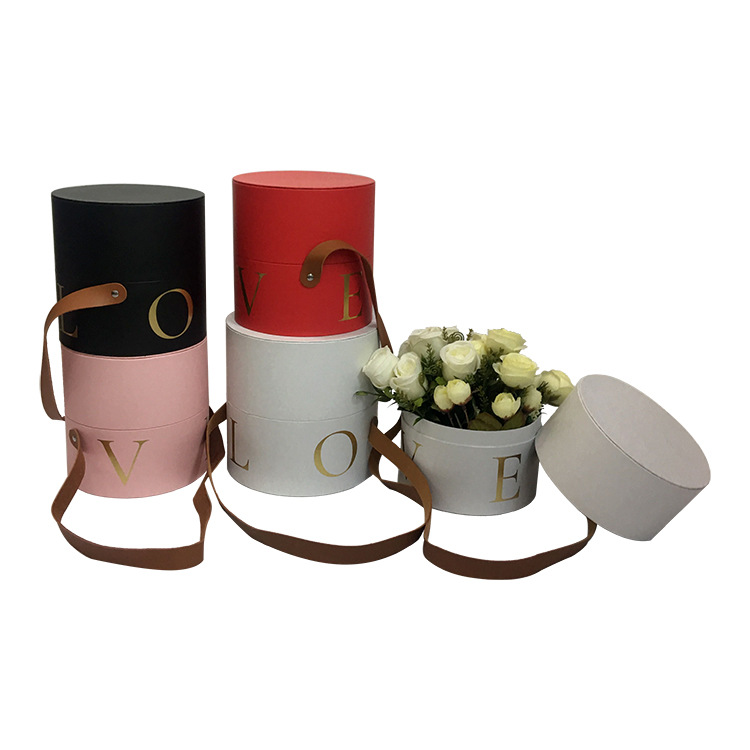 Juego de 2 Cajas Redondas con Asa de Cuero | Diseño Minimalista | Para Mayoristas