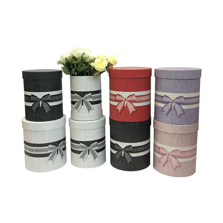 Juego de 3 Cubos Florales con Estampado de Lazo | Diseño Elegante | EN STOCK | Para Mayoristas