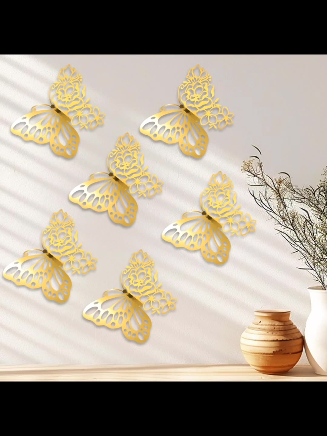 Mariposas Adhesivas Gigantes 28CM - Lote para Mayoristas - Diseño Tridimensional y Calado - Ideal para Decoración de Paredes, Eventos y Vitrinas Comerciales