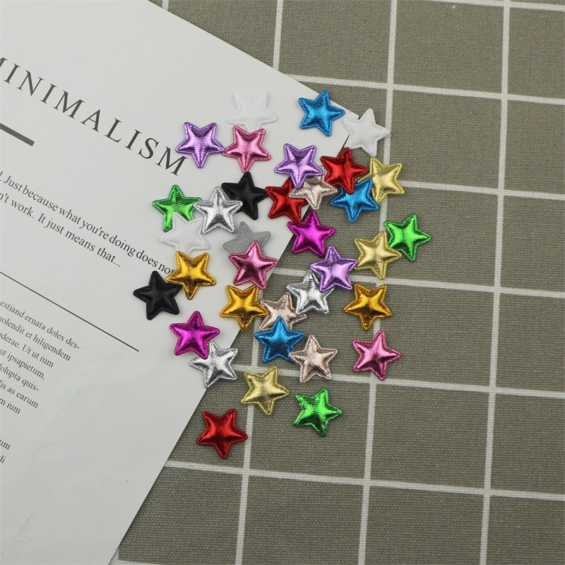 Estrellas de Tela Dorada de 1.8cm - Componentes para Decoración de Pasteles, Accesorios de Pelo y Manualidades - Proveedor Mayorista