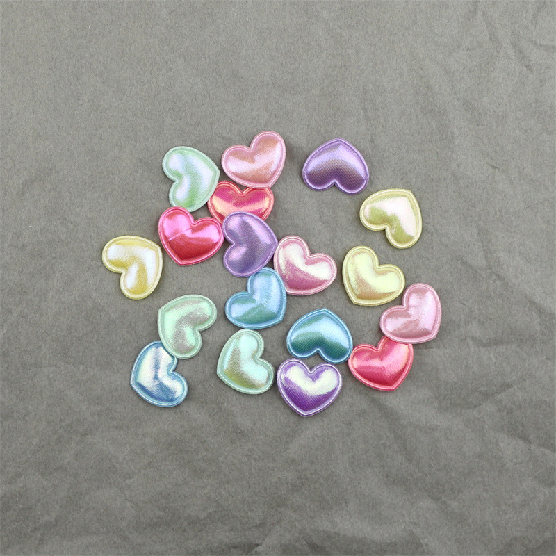 Corazones de Tela en Colores Macarons - Componentes para Fabricación de Accesorios de Pelo, Ropa, Juguetes y Manualidades - Proveedor Mayorista