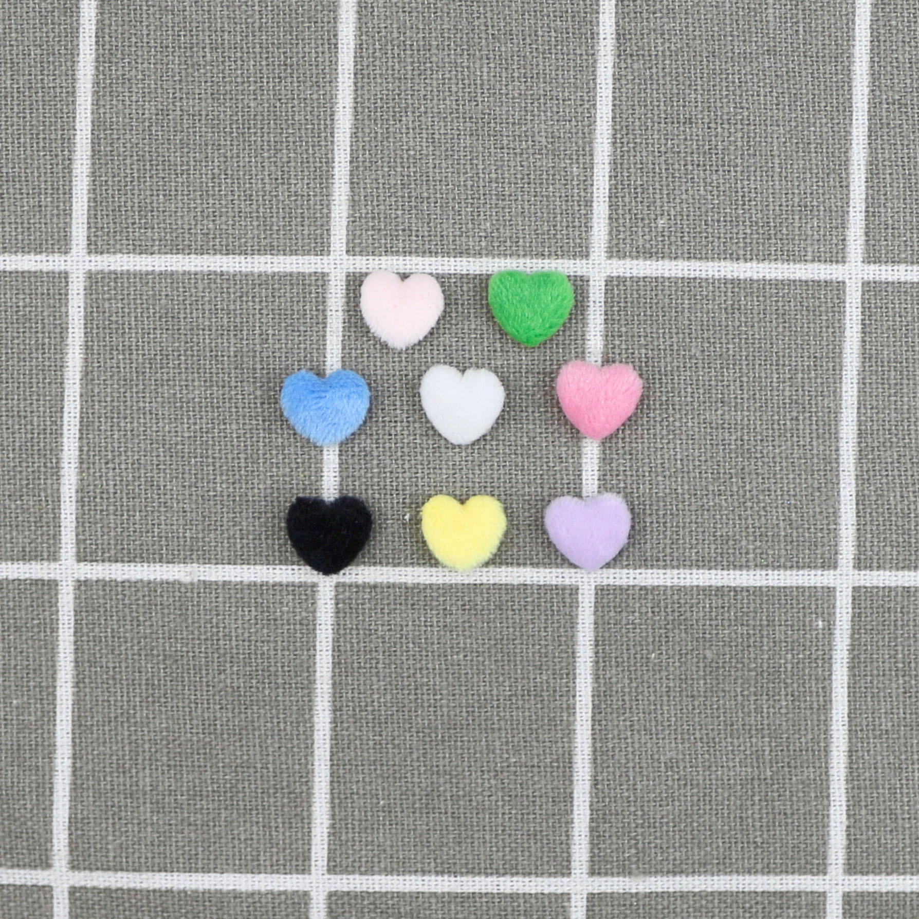 Corazones Mini de Franela de 1cm - Componentes de Precisión para Fabricación de Accesorios de Pelo, Ropa y Juguetes - Proveedor Mayorista