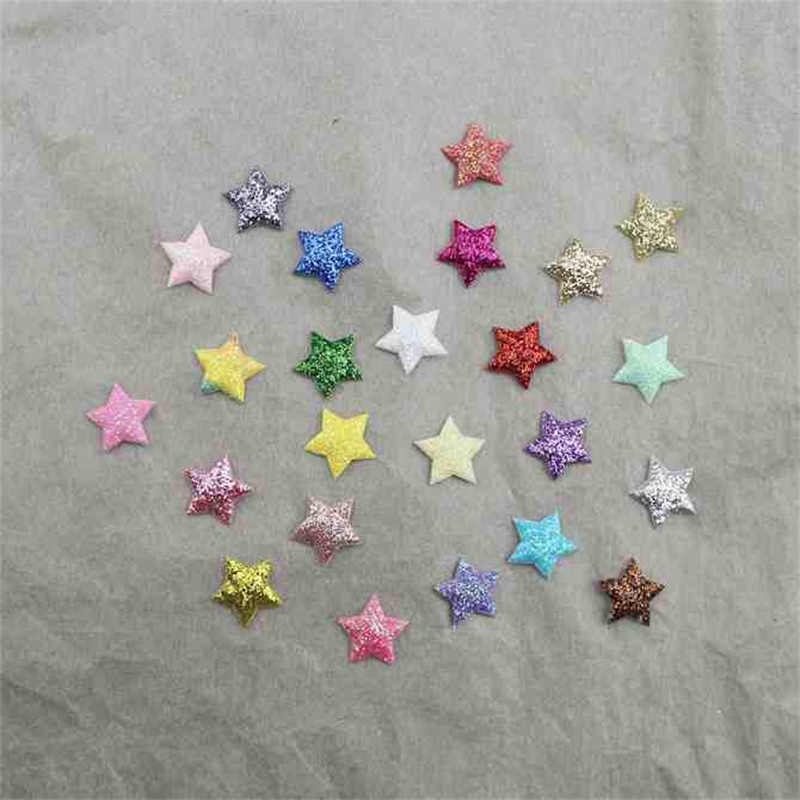 Estrellas Brillantes de 1.3cm con Estampado - Componentes para Fabricación de Accesorios de Pelo, Ropa de Muñecas y Manualidades - Proveedor Mayorista