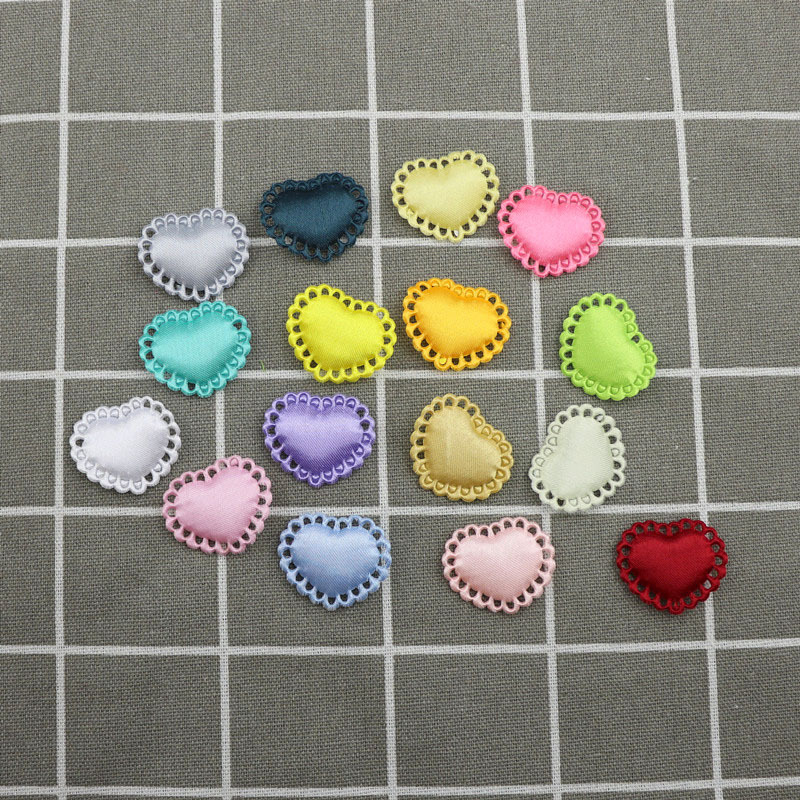 Corazones de Encaje Calado de 2.9cm - Componentes para Fabricación de Accesorios de Pelo, Ropa de Muñecas y Manualidades - Proveedor Mayorista 
