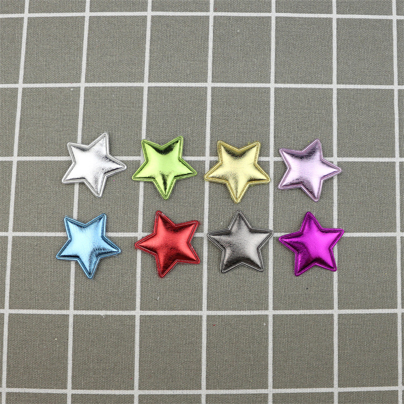 Estrellas de Cuero Sintético de 3.6cm - Componentes para Fabricación de Accesorios de Pelo, Manualidades y Complementos de Moda - Proveedor Mayorista