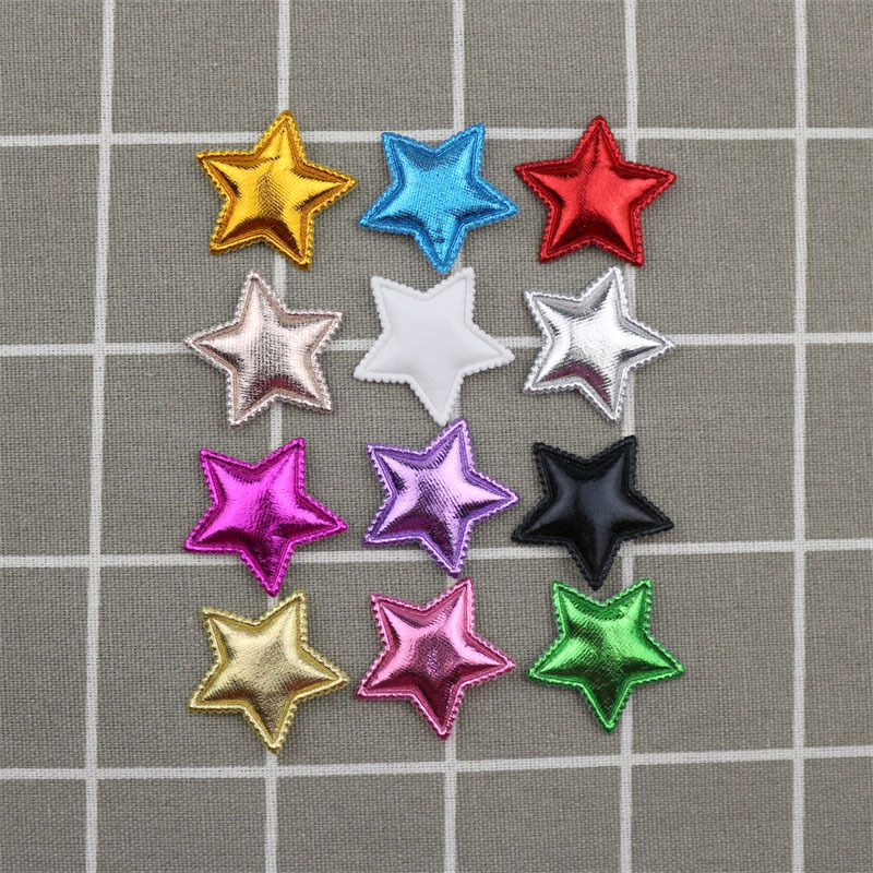 Estrellas de Tela Dorada de 3.1cm - Componentes para Fabricación de Accesorios de Pelo, Ropa, Calzado y Muñecas - Proveedor Mayorista