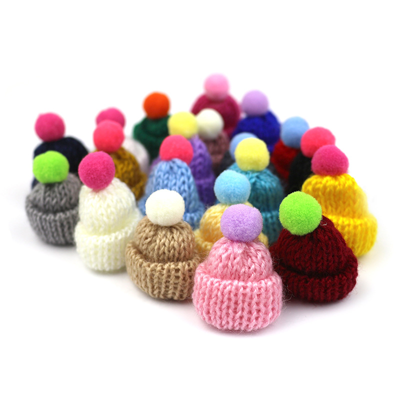 Gorros Miniatura de Punto Coreano Multicolor - Sombreros para Accesorios de Pelo, Broches, Manualidades y Adhesivos para Fundas de Móvil - Proveedor Mayorista 