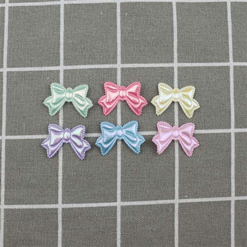 Moños de Tela Nacarada de 3cm - Componentes para Fabricación de Accesorios de Pelo, Ropa, Muñecas, Calzado y Manualidades - Proveedor Mayorista