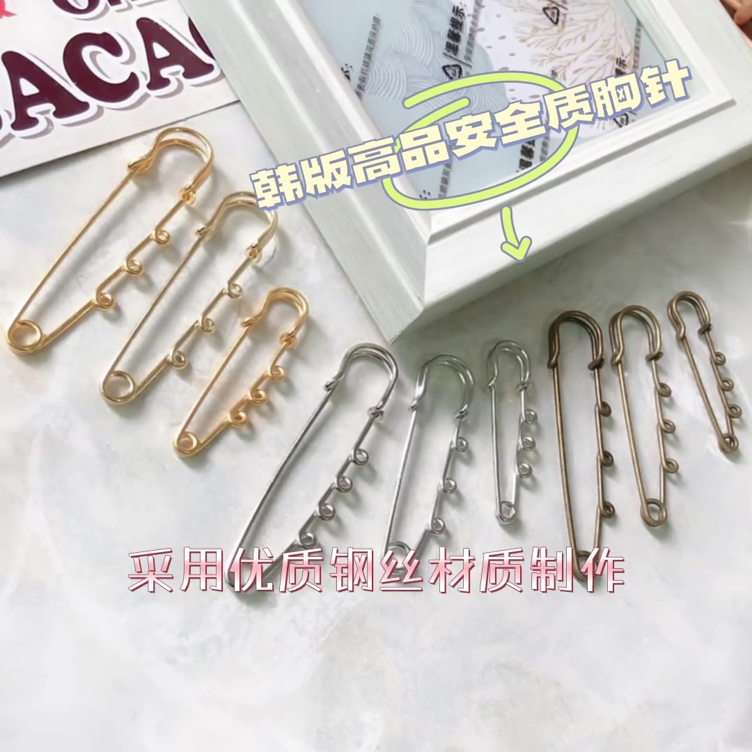 Broches de Seguridad Coreanos Premium - Alfileres de Solapa con Revestimiento Electrolítico