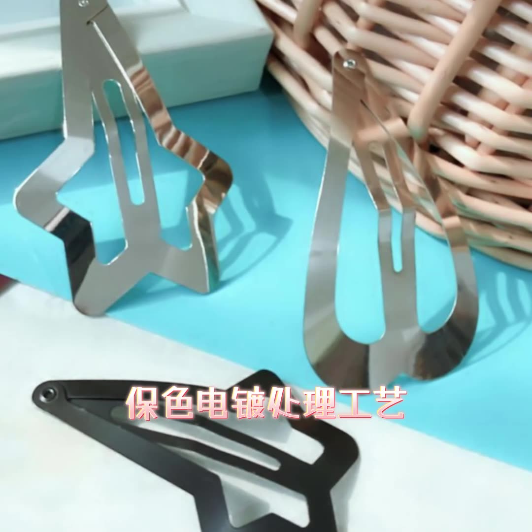 Broches BB Coreanos Premium en Forma de Lágrima - Accesorios para Cabello con Revestimiento Electrolítico