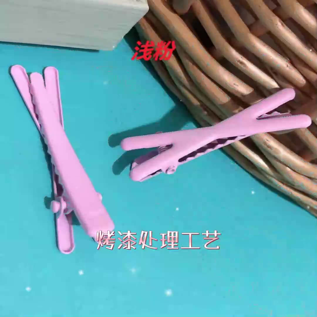 Set de Pinzas Cruzadas Coreanas en Colores Primavera - Accesorios para Cabello con Esmalte de Moda