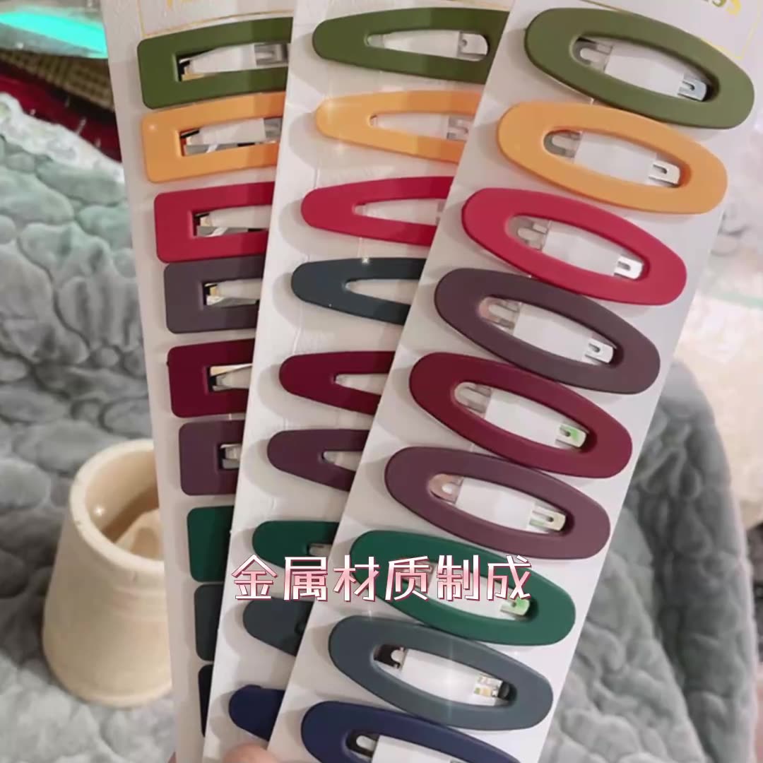 Set Coreano de Broches BB y Pinzas Rectas - Accesorios para Cabello en Esmalte Macaron