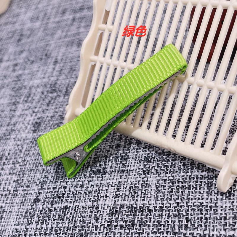 Pinzas de Pato con Moño para Niñas - Mayorista de Accesorios para el Cabello (Tira de Tela Completa, Doble Horquilla)