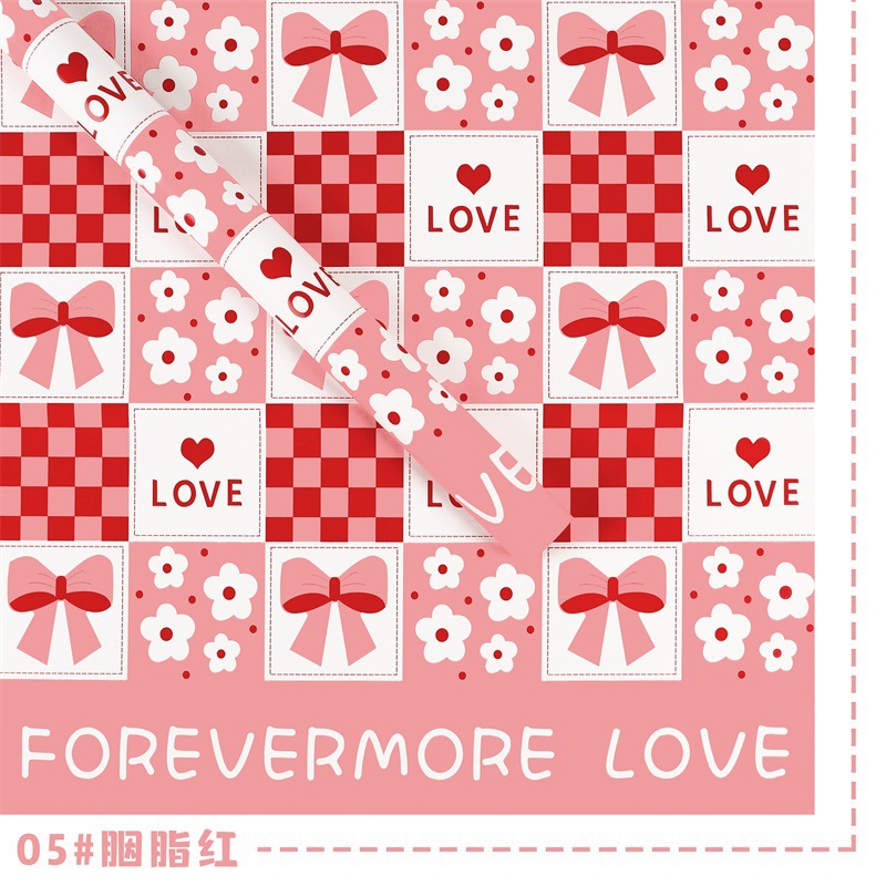 Papel para Flores con Diseño 'Love' y Corazones Dulces - Para Declaraciones de Amor y San Valentín - Acabado de Lujo para Bouquets Románticos - Venta al por Mayor para Florerías