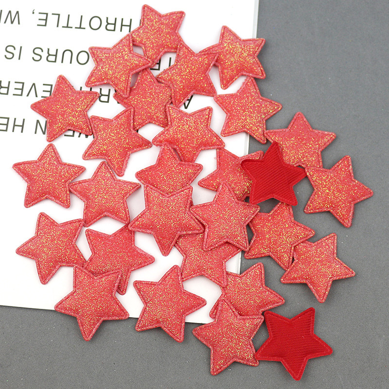 Estrellas de Oropel de 3.6cm con Purpurina - Componentes para Fabricación de Accesorios de Pelo, Ropa y Manualidades - Proveedor Mayorista