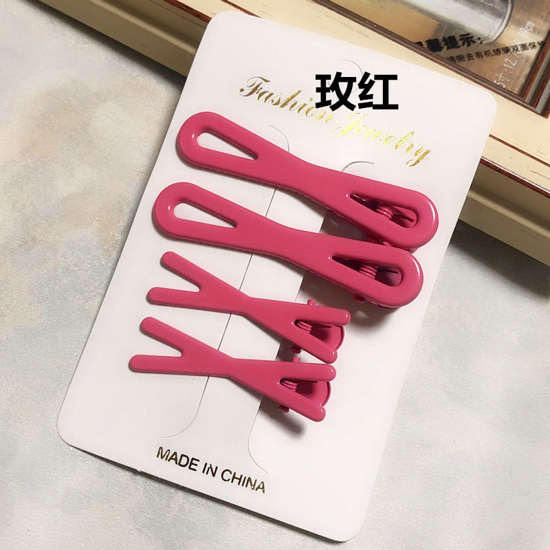 Set de Pinzas de Pato Coreanas en Colores Primavera - Accesorios para Cabello Infantil con Esmalte 