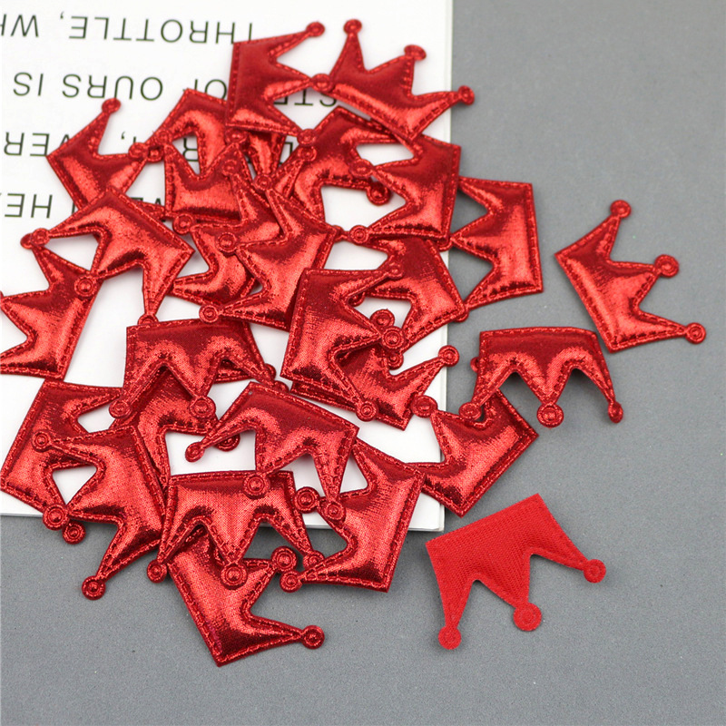 Coronas, Corazones y Estrellas de Pana Brillante con Estampado - Set de Componentes para Fabricación de Accesorios de Pelo y Ropa - Proveedor Mayorista 