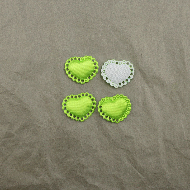 Corazones de Encaje Calado de 2.9cm - Componentes para Fabricación de Accesorios de Pelo, Ropa de Muñecas y Manualidades - Proveedor Mayorista 