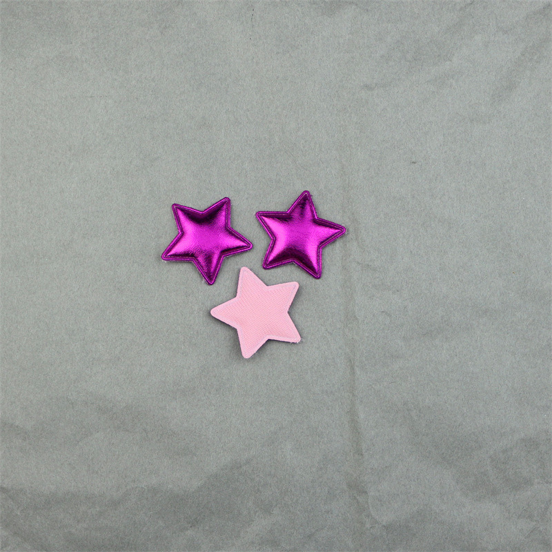Estrellas de Cuero Sintético de 3.6cm - Componentes para Fabricación de Accesorios de Pelo, Manualidades y Complementos de Moda - Proveedor Mayorista