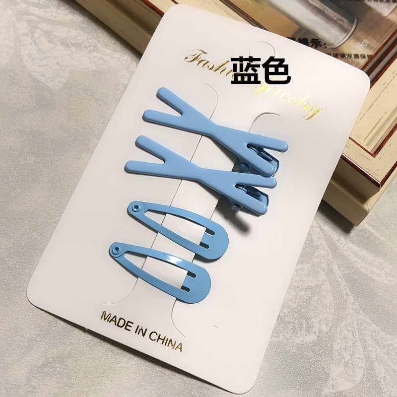 Set Coreano de Broches BB Cruzados - Pinzas en Forma de Lágrima con Esmalte HyunA