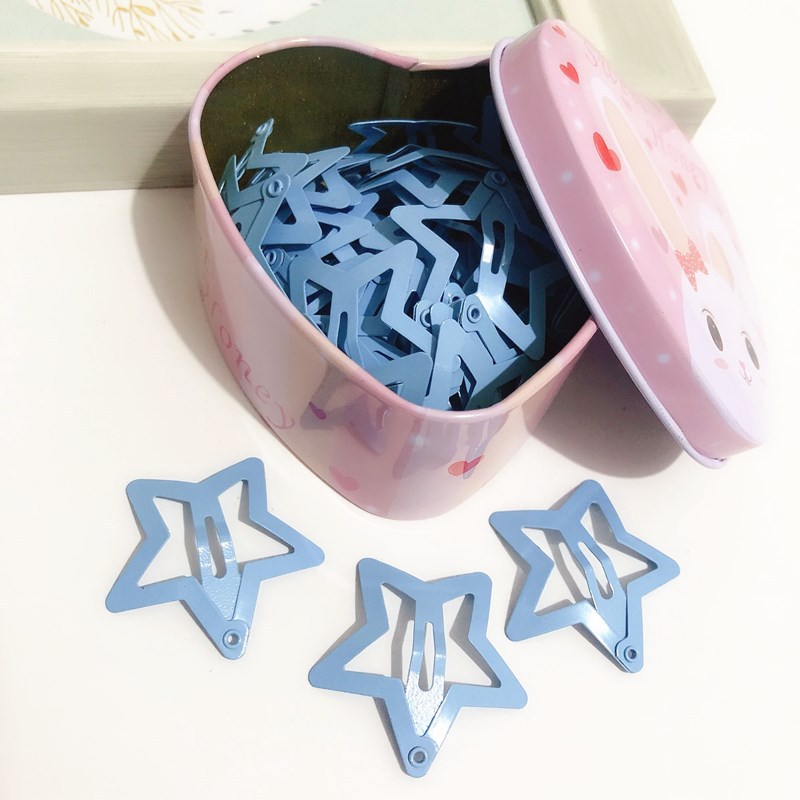 Set de 50 Broches BB Estrellados para Niños - Adorables Accesorios para Cabello Infantil de 3CM con Esmalte Seguro