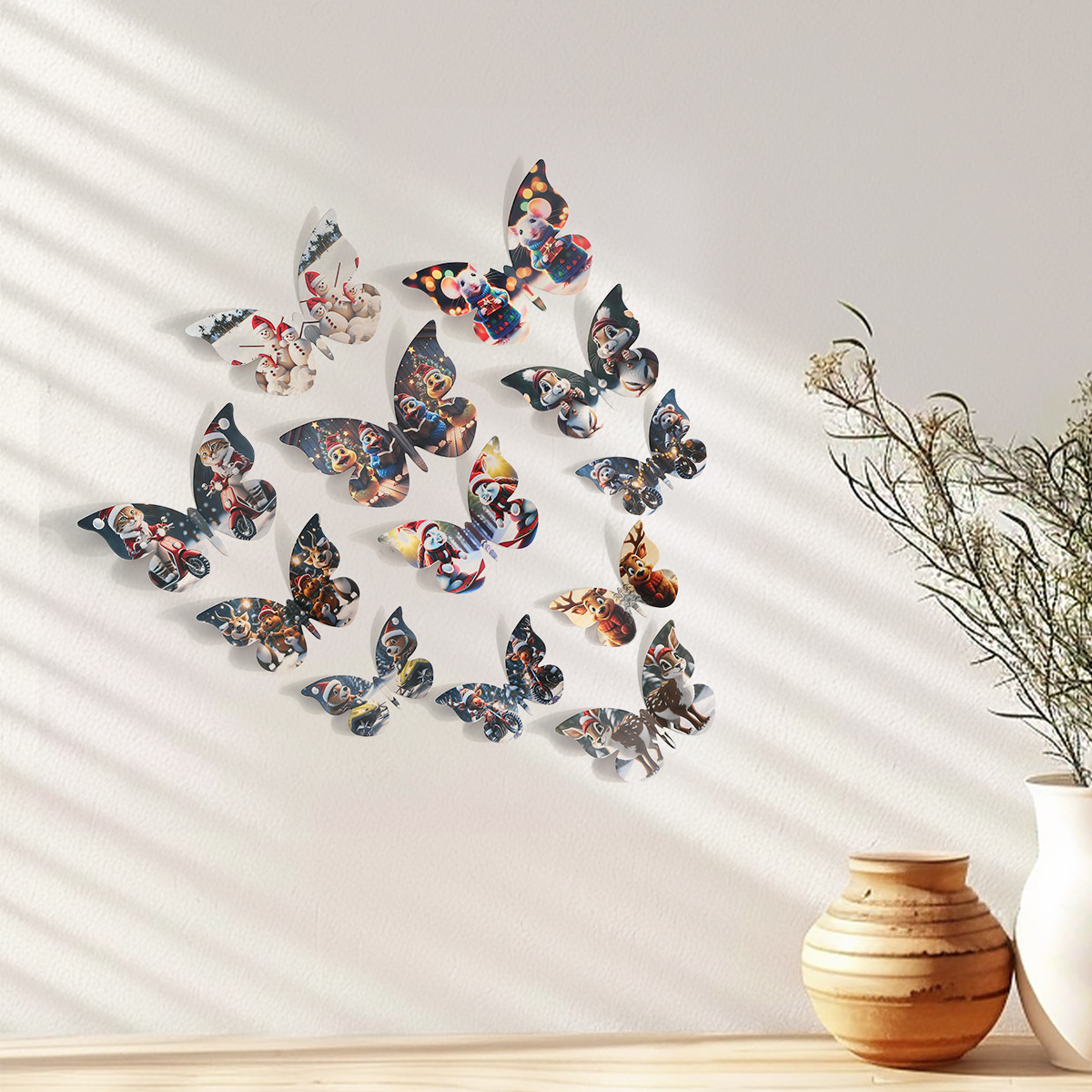 Mariposas 3D de Papel para Fiestas - Decoración de Mesas y Paredes para Ambientación Festiva - Colores Vibrantes para Eventos y Mayoristas - Ideales para Exportación