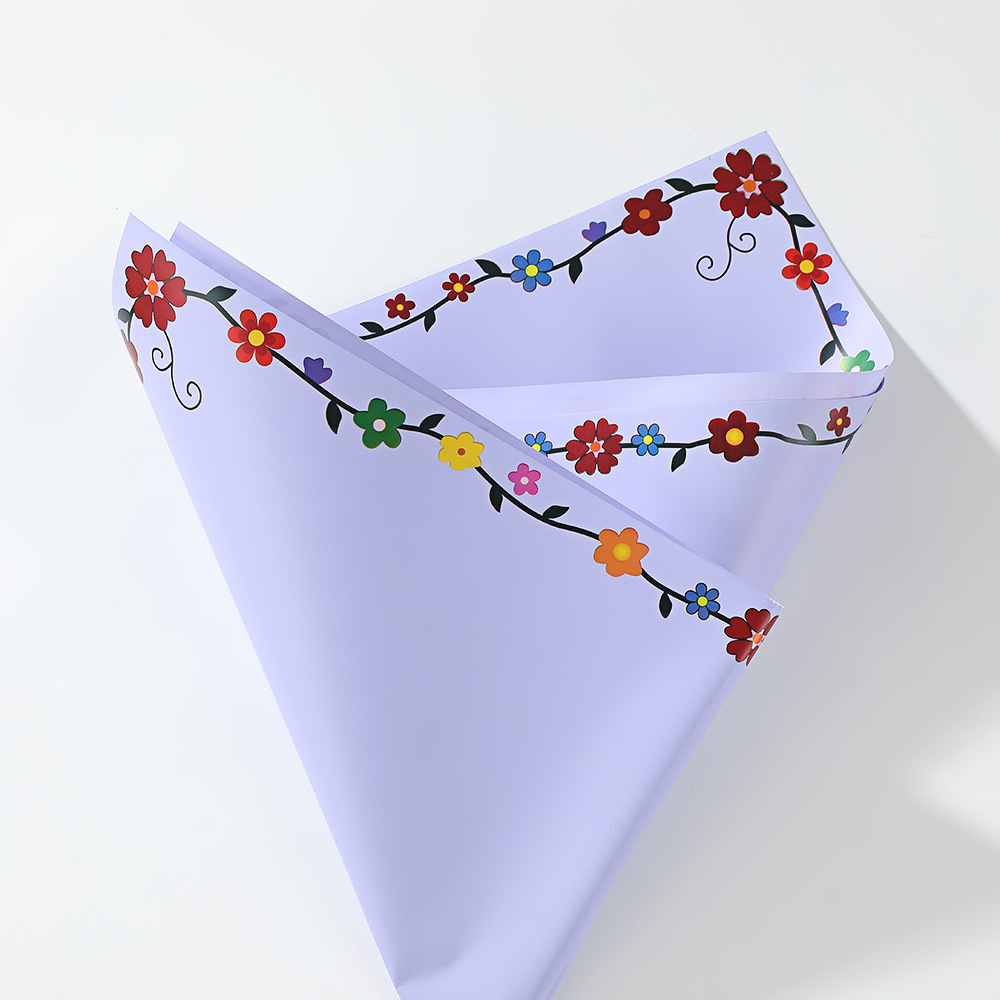 Papel de Estilo Europeo para Envolver Flores - Estampado Multicolor de Pequeñas Flores - Papel Impermeable Extra Grueso - Suministro Exclusivo para Mayoristas Internacionales