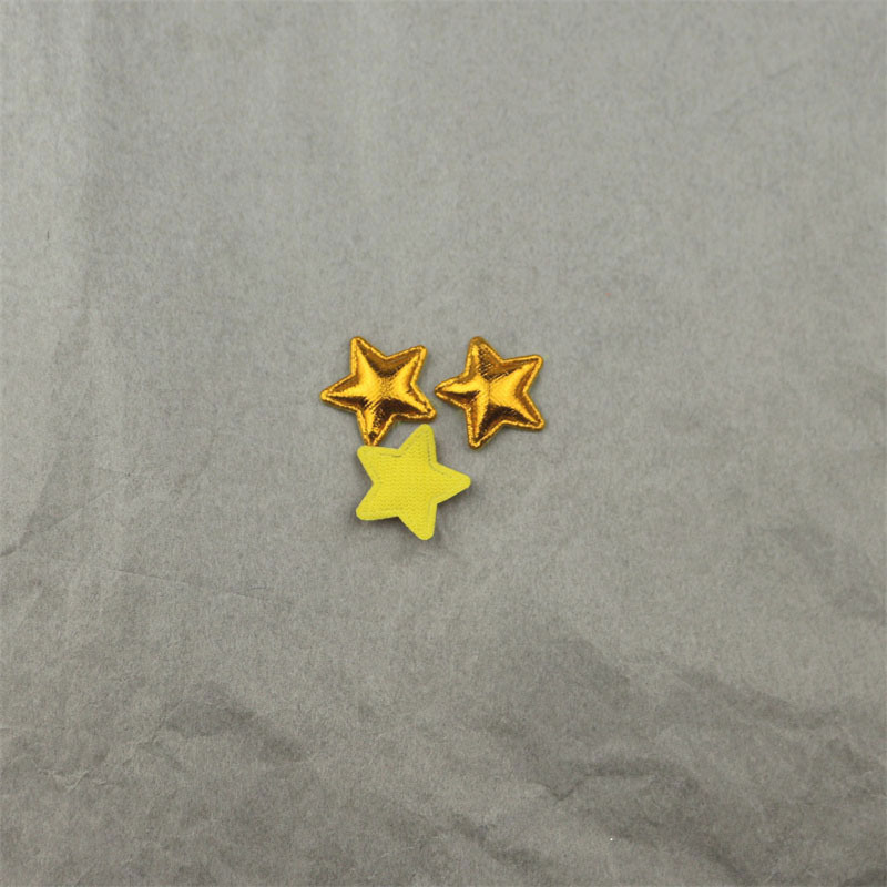 Estrellas de Tela Dorada de 1.8cm - Componentes para Decoración de Pasteles, Accesorios de Pelo y Manualidades - Proveedor Mayorista