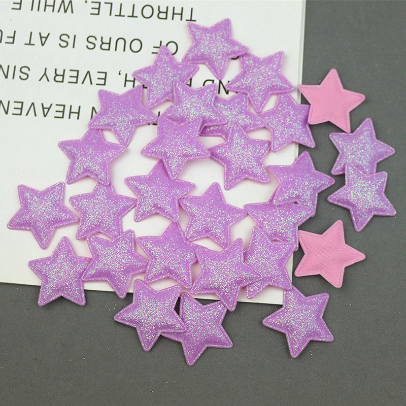 Estrellas de Oropel de 3.6cm con Purpurina - Componentes para Fabricación de Accesorios de Pelo, Ropa y Manualidades - Proveedor Mayorista