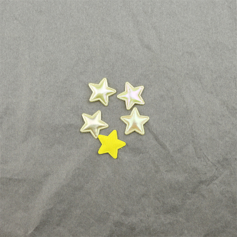 Estrellas de Tela Nacarada de 1.8cm - Componentes para Fabricación de Accesorios de Pelo, Muñecas y Manualidades - Proveedor Mayorista 