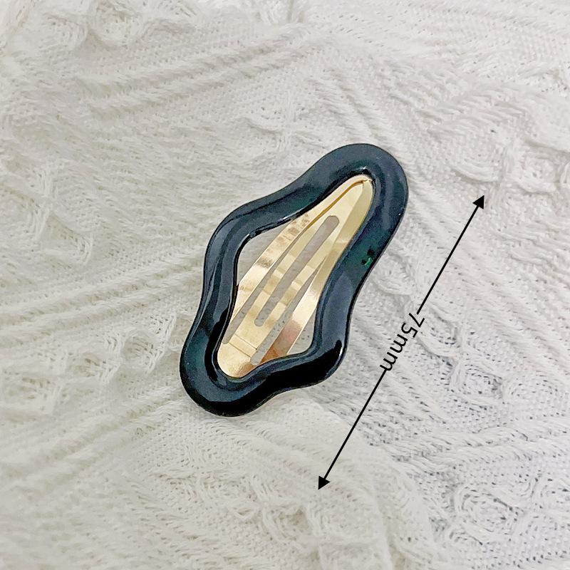 Broches BB Coreanos de Acetato - Pinzas Laterales con Diseño de Nube y Calado 