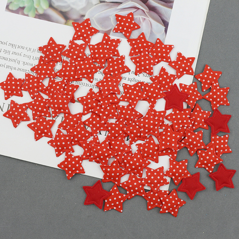 Estrellas de Puntos Coloridos de 2.5cm con Estampado - Componentes para Fabricación de Accesorios Infantiles y Manualidades - Proveedor Directo de Fábrica