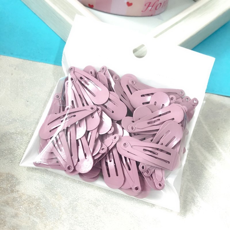 Lote de 100 Broches BB Ecológicos de 3CM - Pinzas en Forma de Lágrima con Esmalte No Tóxico 