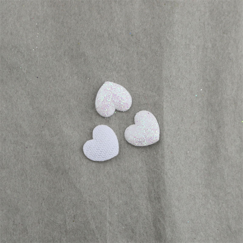 Corazones Mini Brillantes de 1cm con Purpurina - Componentes para Fabricación de Accesorios de Pelo, Calcetines, Juguetes de Peluche y Manualidades - Proveedor Mayorista