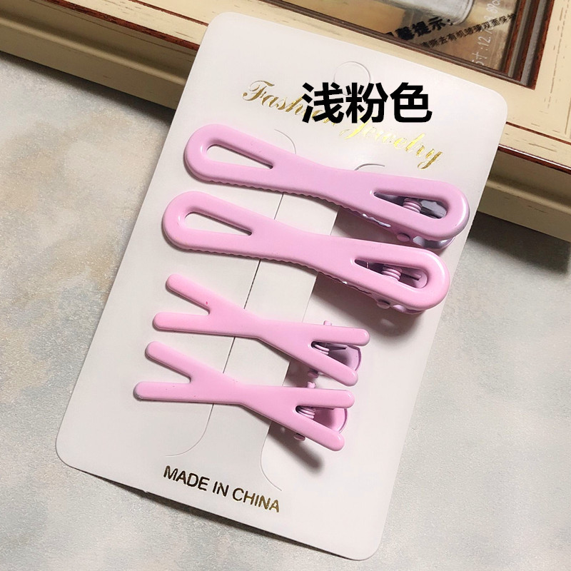 Set de Pinzas de Pato Coreanas en Colores Primavera - Accesorios para Cabello Infantil con Esmalte 