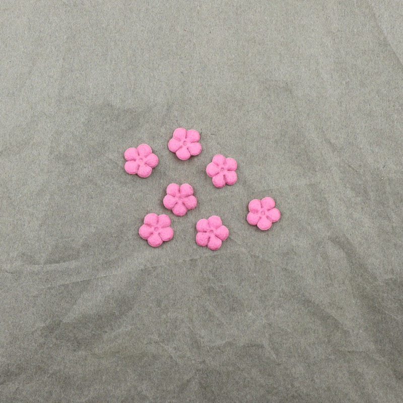 Flores Mini de Fieltro de 1cm - Componentes de Precisión para Fabricación de Accesorios de Pelo, Ropa, Calzado y Manualidades - Proveedor Mayorista