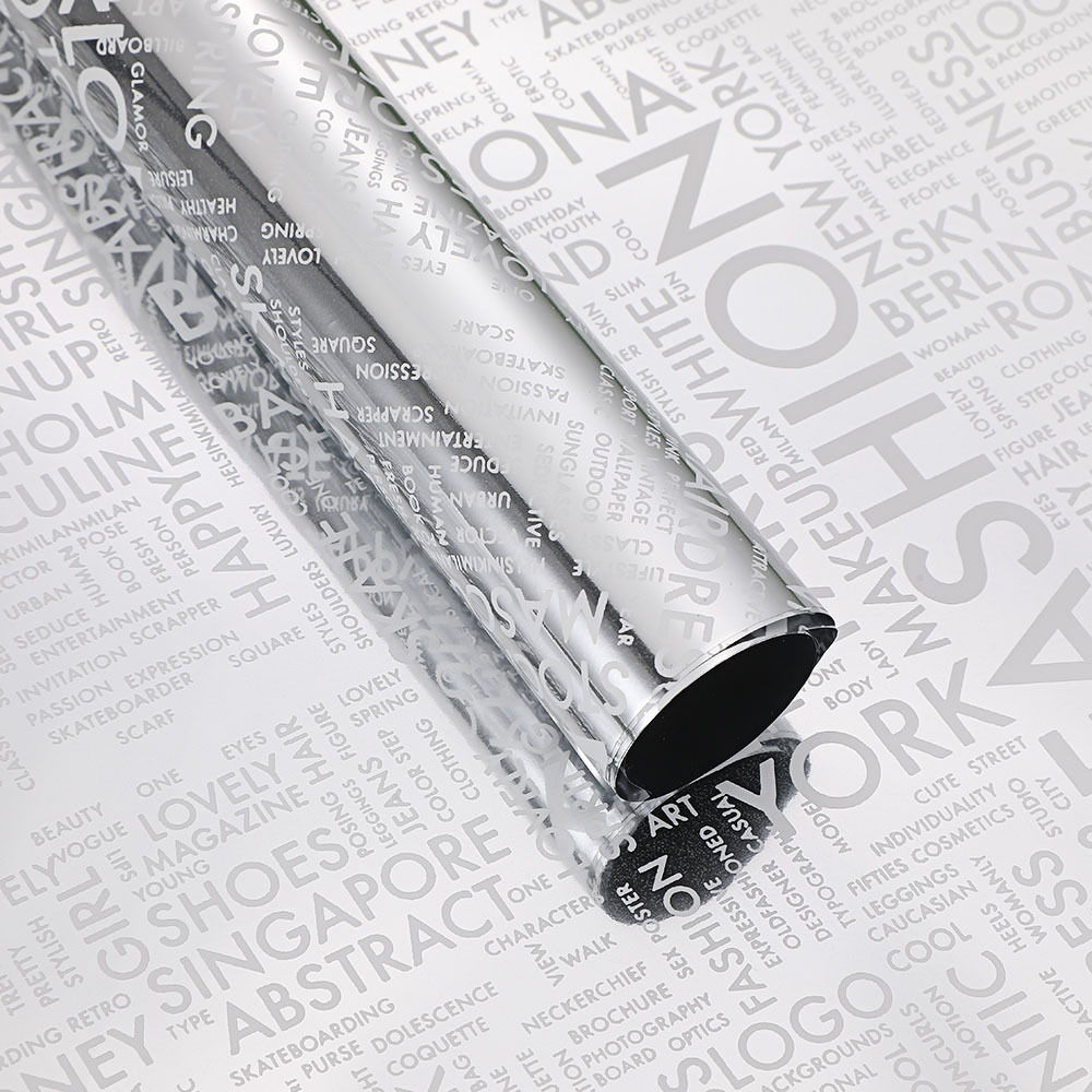 Papel para Flores Estilo Europeo/Americano con Tipografía Inglesa - Superficie Mate (Estilo 'Hansol') - Material Impermeable de Alta Calidad para Floristerías - Venta al por Mayor