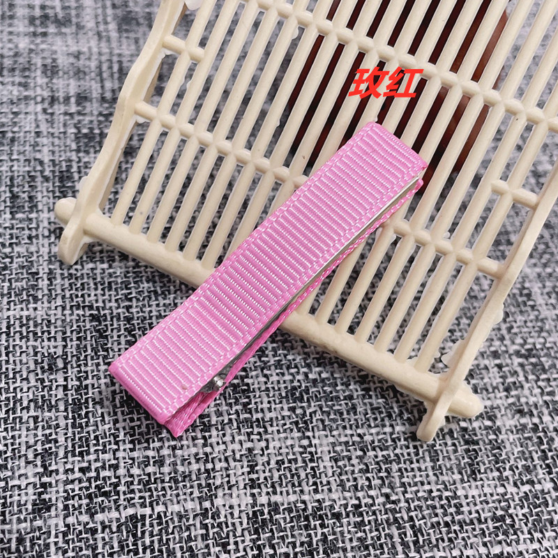 Pinzas de Pato con Moño para Niñas - Mayorista de Accesorios para el Cabello (Tira de Tela Completa, Doble Horquilla)