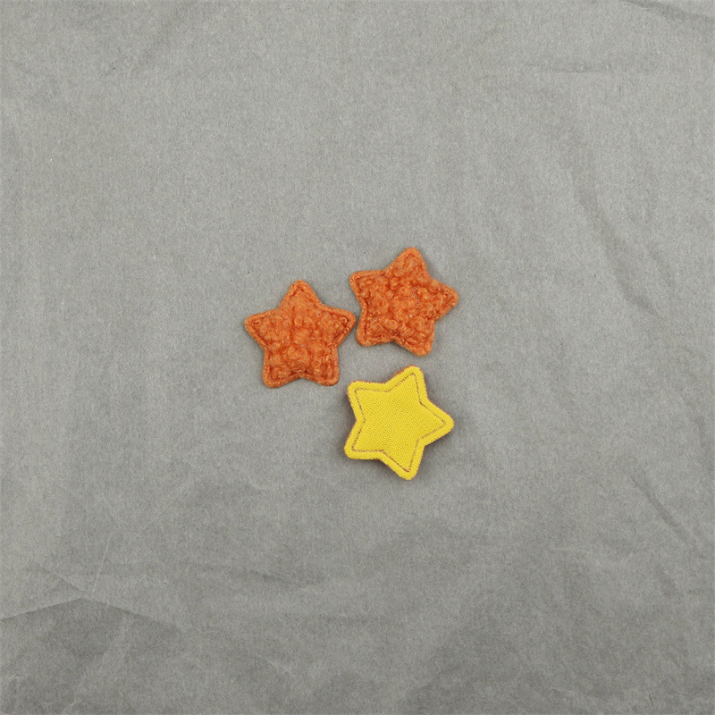 Estrellas de Felpa Tipo Teddy de 3cm - Componentes para Fabricación de Accesorios de Pelo y Manualidades - Proveedor Mayorista
