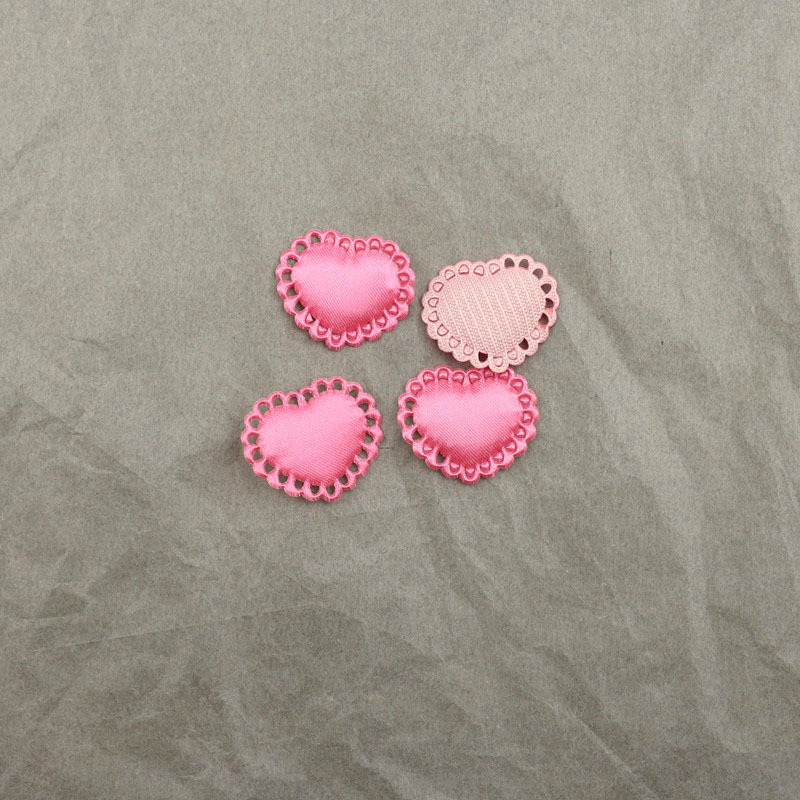 Corazones de Encaje Calado de 2.9cm - Componentes para Fabricación de Accesorios de Pelo, Ropa de Muñecas y Manualidades - Proveedor Mayorista 