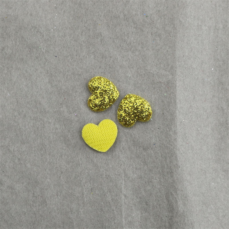 Corazones Mini Brillantes de 1cm con Purpurina - Componentes para Fabricación de Accesorios de Pelo, Calcetines, Juguetes de Peluche y Manualidades - Proveedor Mayorista